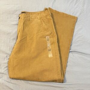 Aeropostale‎ Pants Mens 38x32 Tan Relaxed Fit Flat Front Chino Normcore Stretch